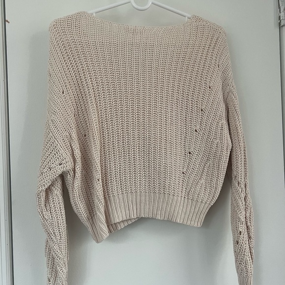 Pacsun LA Hearts Ivory V-Neck Sweater - Picture 4 of 5